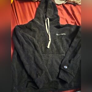 Champion Womens Small Terry Black Hoodie